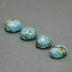 Achetez naturel ct Bleu verdâtre Turquoise gems, Coupe ovale, En provenance Afghanistan chez GemSelect. En stock, livraison internationale!