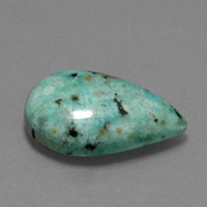 Turquoise Bleu vert naturelle En forme de poire, 5.71 ct, Opaque