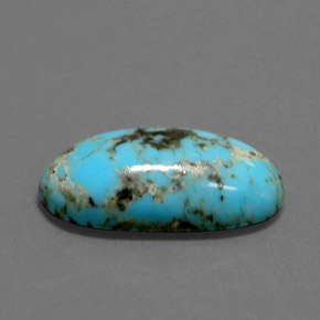 Turquoise bleue naturelle coupe ovale, 8,97 ct, opaque