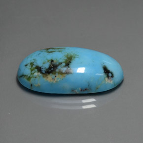 Turquoise bleue naturelle coupe ovale, 14,23 ct, opaque
