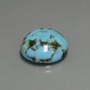 Turquoise Bleu naturelle Coupe roude, 6.03 ct, Opaque