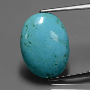 Turquoise Bleu naturelle Coupe ovale, 5.65 ct, Opaque