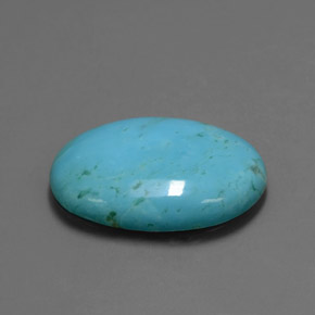 Turquoise Bleu naturelle Coupe ovale, 5.65 ct, Opaque