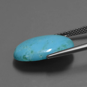 Turquoise Bleu naturelle Coupe ovale, 5.65 ct, Opaque