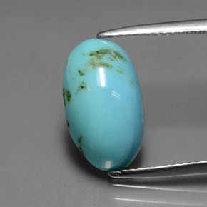 Turquoise bleue naturelle coupe ovale, 2,94 ct, opaque