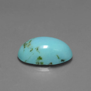 Turquoise bleue naturelle coupe ovale, 2,94 ct, opaque