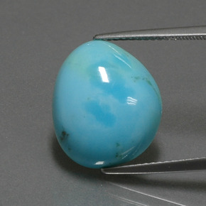 Turquoise bleue naturelle forme fantaisie, 6,21 ct, opaque