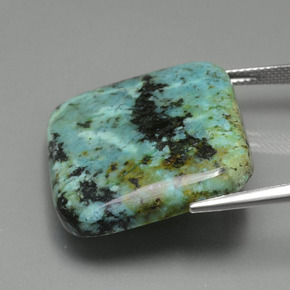 Turquoise Bleu vert naturelle Carré, 35.66 ct, Opaque