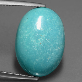 Turquoise Bleu vert naturelle Coupe ovale, 12.39 ct, Opaque