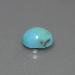 Turquoise vert naturelle coupe ovale, 1,27 ct, opaque