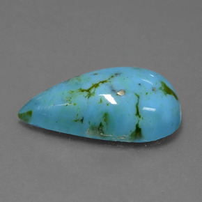 Turquoise Bleu naturelle En forme de poire, 8.46 ct, Opaque