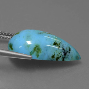 Turquoise Bleu naturelle En forme de poire, 8.46 ct, Opaque