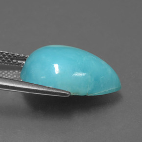 Turquoise bleue naturelle en forme de poire, 5,14 ct, opaque
