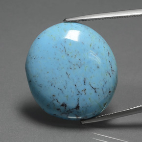 Turquoise bleue naturelle coupe ovale, 20,47 ct, opaque