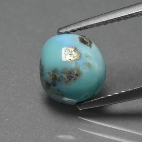 Turquoise bleue naturelle forme fantaisie, 1,83 ct, opaque