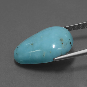 Turquoise Bleu naturelle En forme de poire, 16.07 ct, Opaque