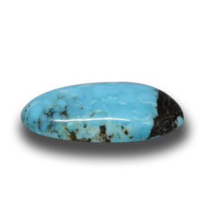 Turquoise bleue naturelle forme fantaisie, 10,37 ct, opaque