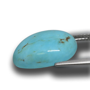 Turquoise bleue naturelle forme fantaisie, 7,21 ct, opaque