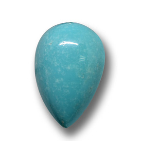 Turquoise bleue naturelle en forme de poire, 4,42 ct, opaque