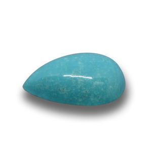 Turquoise bleue naturelle en forme de poire, 4,42 ct, opaque