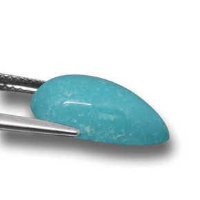 Turquoise bleue naturelle en forme de poire, 4,42 ct, opaque
