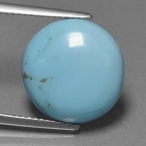 Turquoise Bleu naturelle Coupe roude, 6.44 ct, Opaque