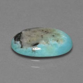 Turquoise bleue naturelle coupe ovale, 2,72 ct, opaque