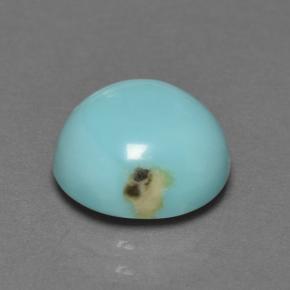 Turquoise Bleu naturelle Coupe roude, 3.38 ct, Opaque