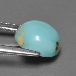Turquoise Bleu naturelle Coupe roude, 3.38 ct, Opaque