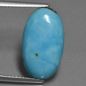 Turquoise bleue naturelle coupe ovale, 5,20 ct, opaque