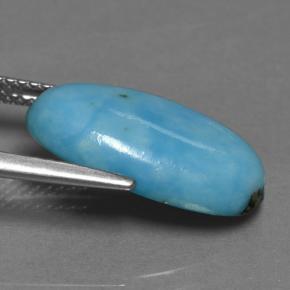 Turquoise bleue naturelle coupe ovale, 5,20 ct, opaque