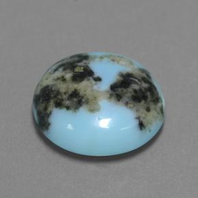 Turquoise bleue naturelle coupe roude, 2,87 ct, opaque