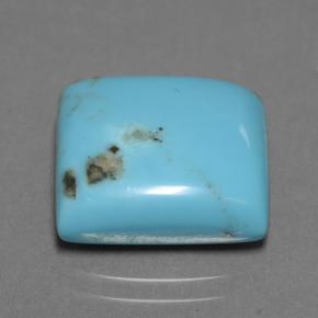 Turquoise bleue naturelle carré, 9,94 ct, opaque