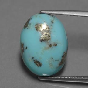 Turquoise Bleu naturelle Coupe ovale, 8.44 ct, Opaque