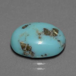 Turquoise Bleu naturelle Coupe ovale, 8.44 ct, Opaque