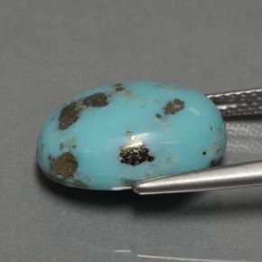 Turquoise Bleu naturelle Coupe ovale, 8.44 ct, Opaque