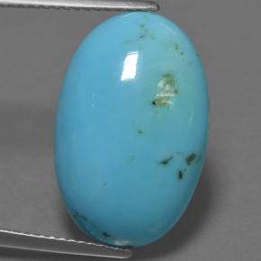 Turquoise bleue naturelle coupe ovale, 8,57 ct, opaque