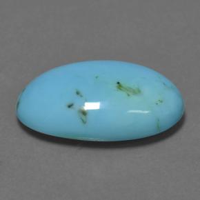 Turquoise bleue naturelle coupe ovale, 8,57 ct, opaque