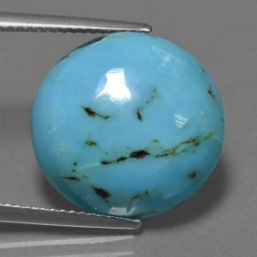 Turquoise Bleu naturelle Coupe roude, 9.94 ct, Opaque