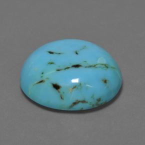 Turquoise Bleu naturelle Coupe roude, 9.94 ct, Opaque