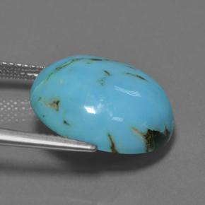 Turquoise Bleu naturelle Coupe roude, 9.94 ct, Opaque