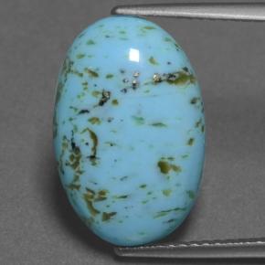 Turquoise Bleu naturelle Coupe ovale, 4.73 ct, Opaque