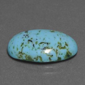 Turquoise Bleu naturelle Coupe ovale, 4.73 ct, Opaque