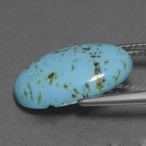 Turquoise Bleu naturelle Coupe ovale, 4.73 ct, Opaque