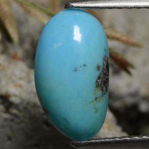 Turquoise bleue naturelle forme fantaisie, 1,34 ct, opaque