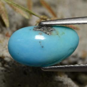 Turquoise bleue naturelle forme fantaisie, 1,34 ct, opaque