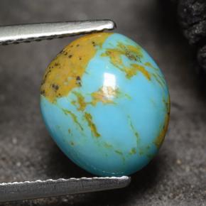 Turquoise bleue naturelle forme fantaisie, 2,22 ct, opaque