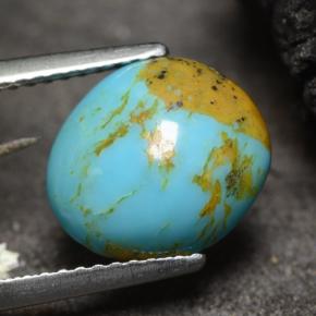 Turquoise bleue naturelle forme fantaisie, 2,22 ct, opaque