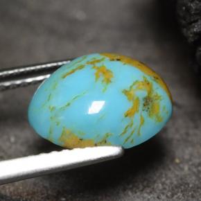 Turquoise bleue naturelle forme fantaisie, 2,22 ct, opaque