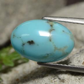 Turquoise Bleu naturelle Coupe ovale, 3.64 ct, Opaque